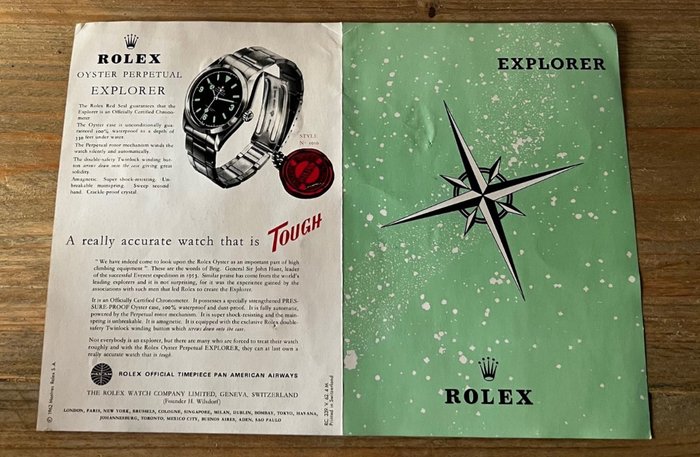 Rolex - Explorer- Vintage- brochure