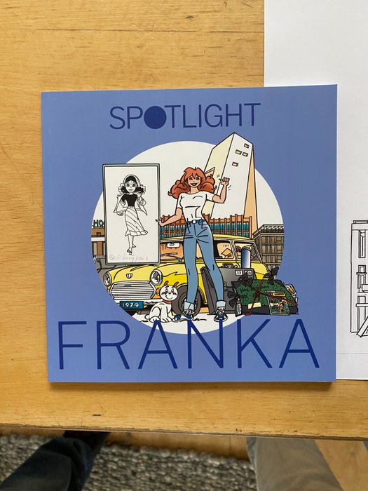 Franka - Originele tekening voorplat Spotlight: Franka + album + prent - 3 Comic, Original tegning + Bog - 2024