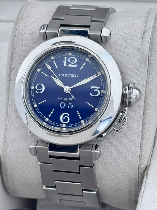 Cartier - Pasha C Big Date Automatic Blue - - 2475 - Unisex - 2010-2020