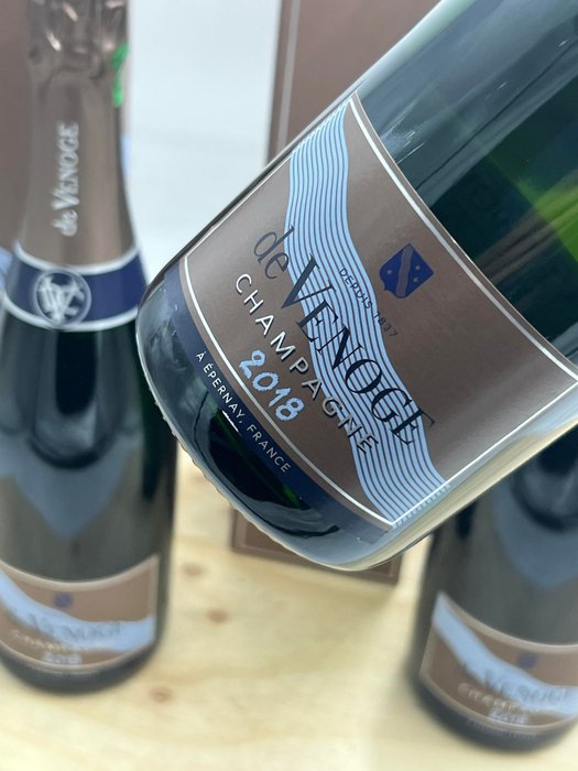 2018 De Venoge De Venoge Cordon Bleu Millésime - Champagne Brut - 3 Flasker (075 L)