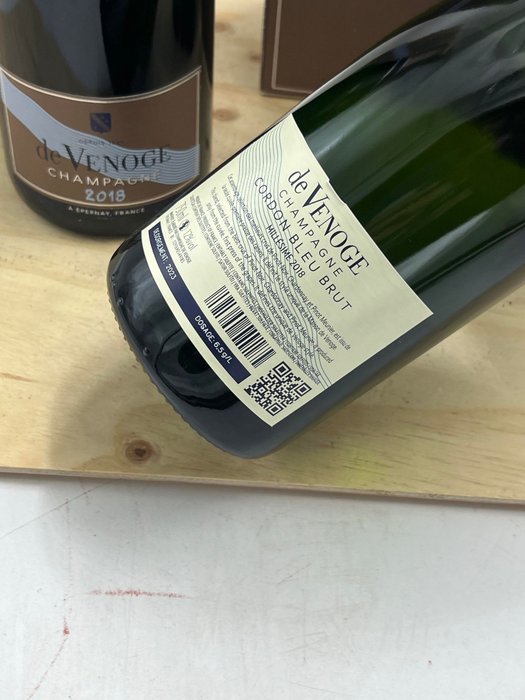 2018 De Venoge De Venoge Cordon Bleu Millésime - Champagne Brut - 3 Flasker (075 L)