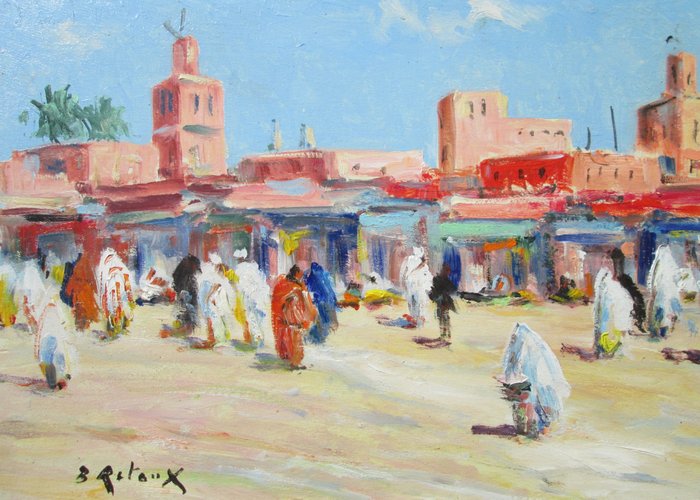 Retaux Bruno (1947) - Place à Marrakech, Maroc