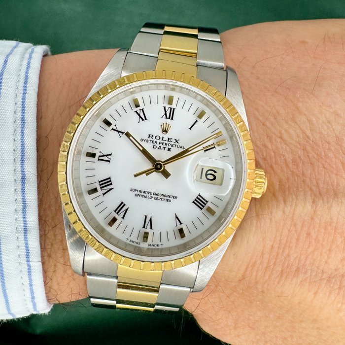 Rolex - Oyster Perpetual Date 34 - 15223 - Mænd - 1992