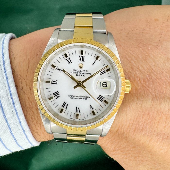 Rolex - Oyster Perpetual Date 34 - 15223 - Mænd - 1992