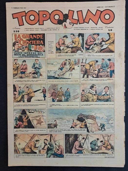 Topolino Giornale - 1943 - 17 Comic - Første udgave