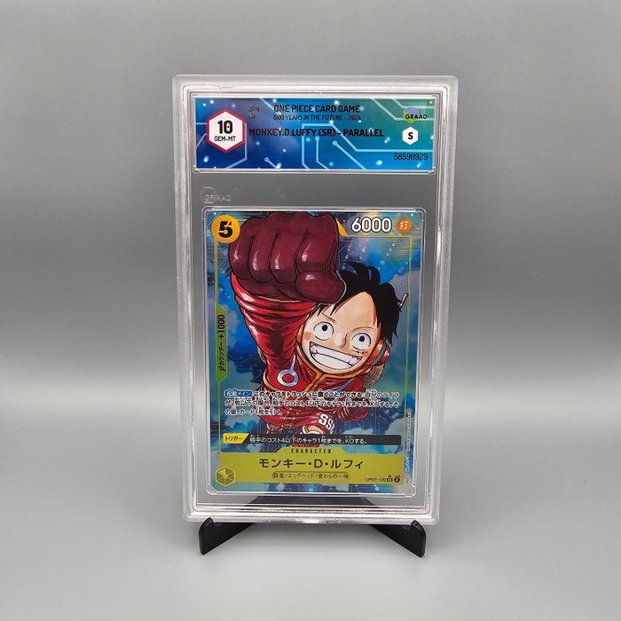 MONKEY.D.LUFFY (SR) PARALLEL Graded card - Graad 10