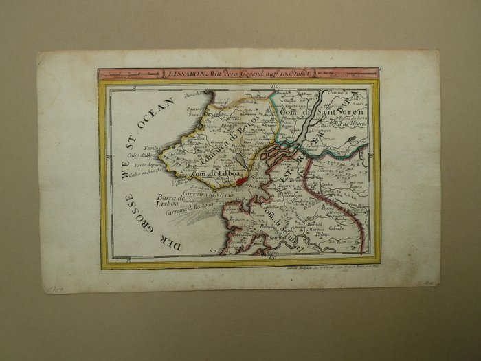 Portugal - Lissabon; Gabriel Bodenehr - Lissabon mitt dero Gegend auff 10. Stundt - 1720