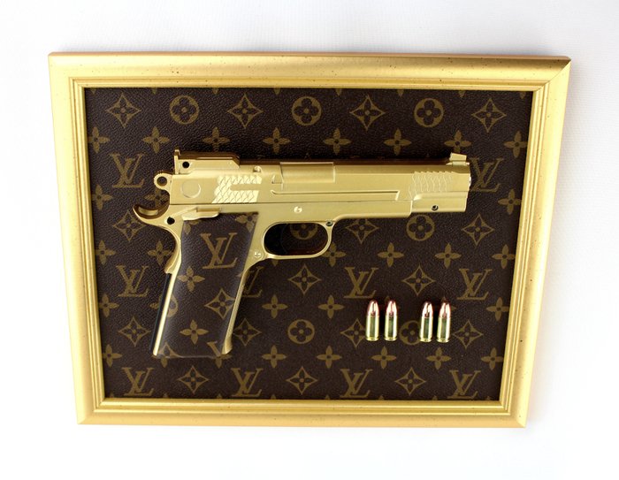 NOOLET - Cadre "LV GOLDEN GUN" 2024 Signé NOOLET NO RESERVE