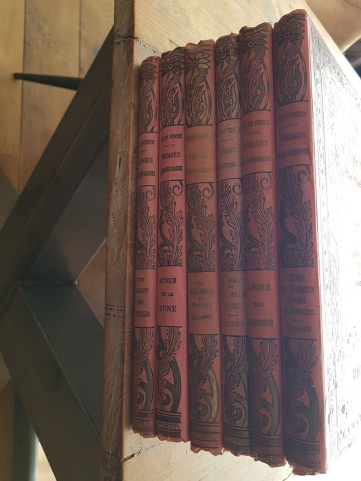 Jules Verne - Lot avec 6 volumes - 1920