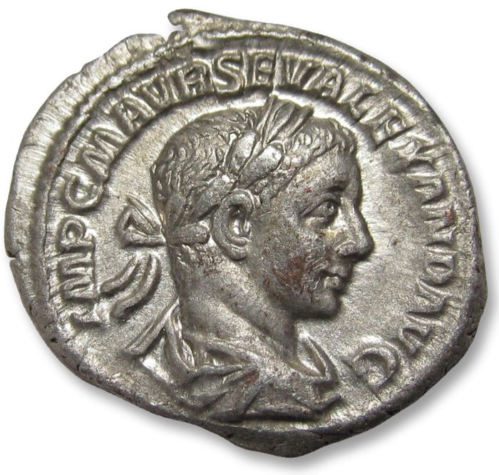 Romarriket. Severus Alexander (AD 222-235). Denarius Rome mint circa 223 A.D. - P M TR P II COS P P, Mars standing to left -