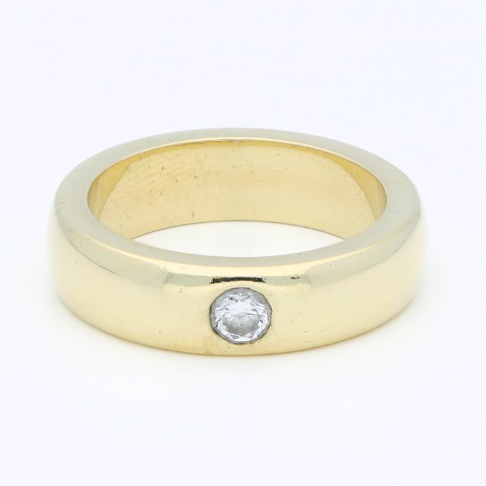 Ring - 14 karat Gulguld Diamant (Natur)