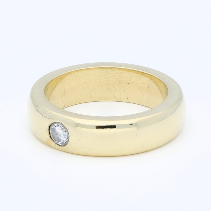 Ring - 14 karat Gulguld Diamant (Natur)