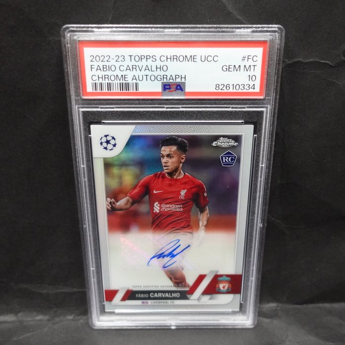 2022/23 - Topps - Chrome UCC - Fabio Carvalho - #FC Chrome Autograph - 1 Graded card - PSA 10