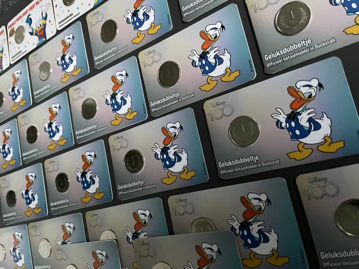 Holland. Coin Card 2023 65 jaar Donald Duck en 100 jaar Disney (25 stuks)  (Ingen mindstepris)