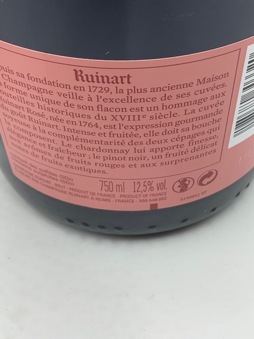 Ruinart, Rosé - Champagne Brut - 3 Flasker (0,75 L)