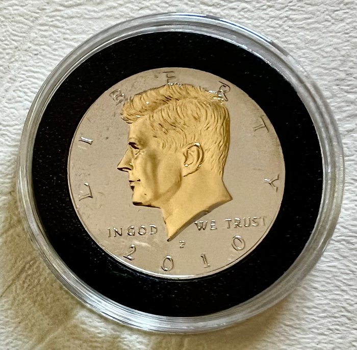 Förenta staterna. 1/2 Dollar 2002 à 2010, John Fitzgerald Kennedy Neufs, Couleur, Or, Doré COA  (Ingen mindstepris)