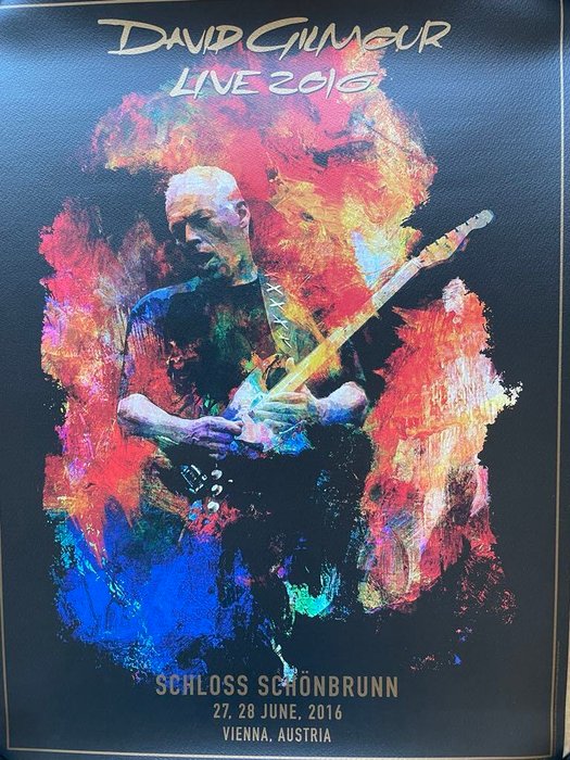 David Gilmour Pink Floyd - Litografi - 2016