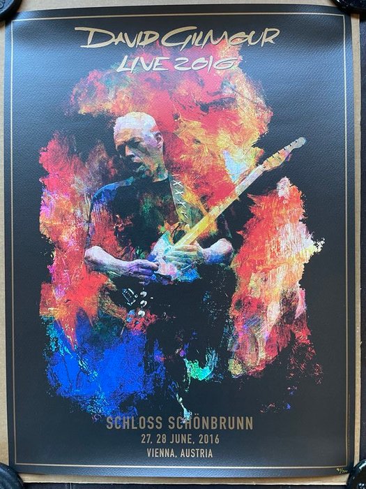 David Gilmour Pink Floyd - Litografi - 2016