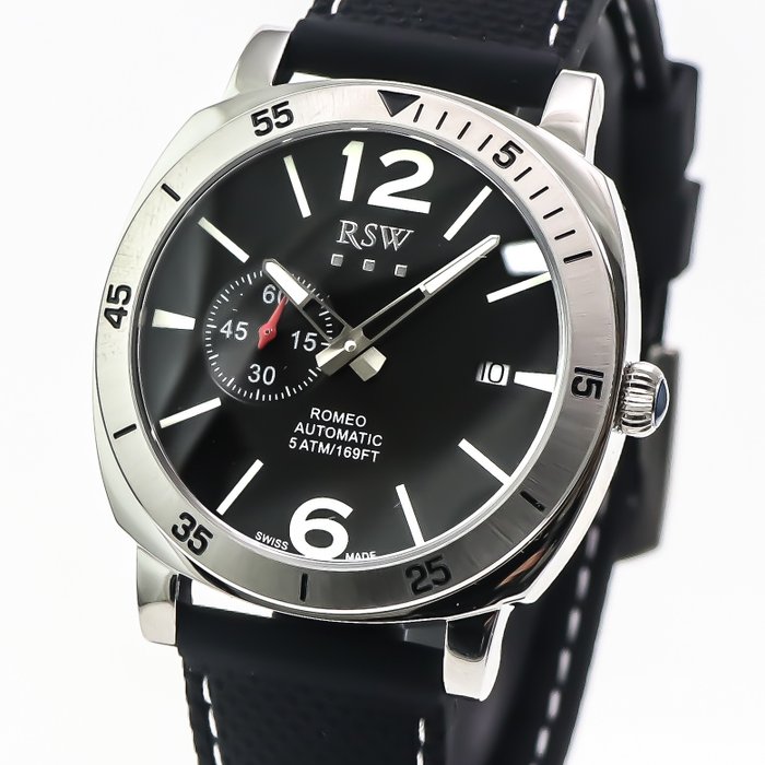 RSW - NEW "ROMEO" - Swiss Automatic Watch - RSWA154-SX-3 - Ingen mindstepris - Mænd - 2011-nu