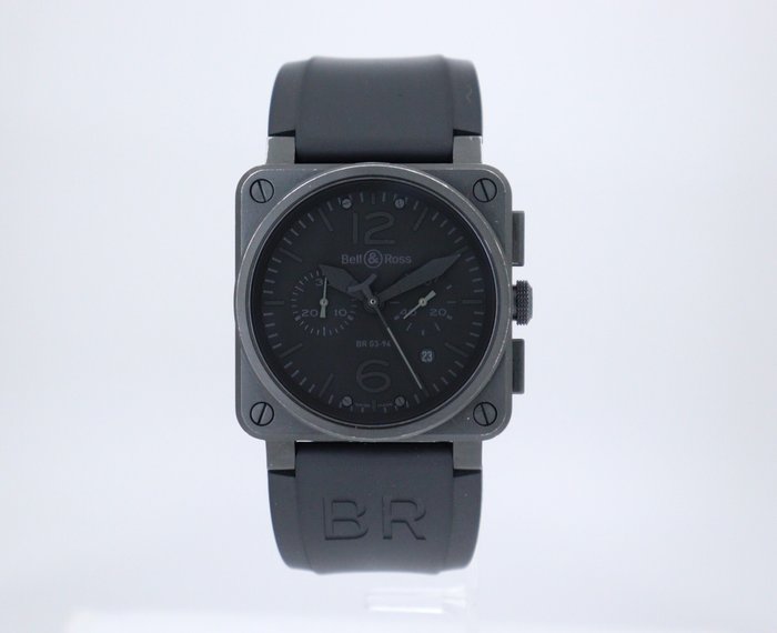 Bell  Ross - BR03-94 Phantom Chronograph - Ingen mindstepris - BR03-94-S/BR03-94PHANTOM-R - Mænd - 2000-2010