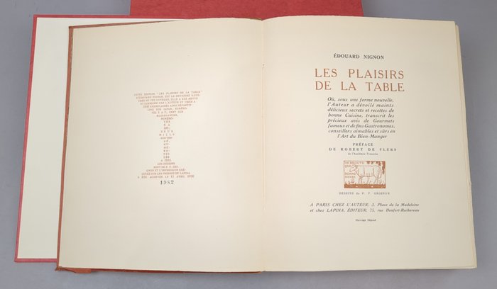 Édouard Nignon - Les plaisirs de la Table délicieux secrets et recettes de bonne Cuisine - 1930