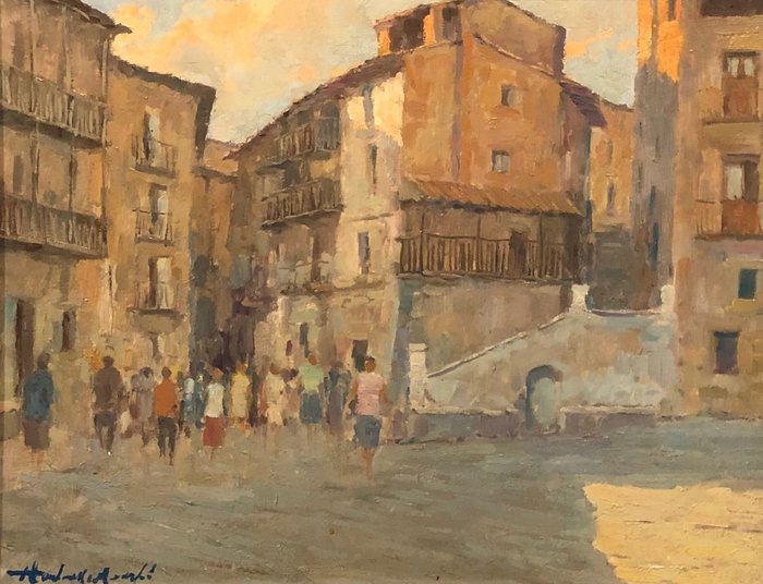 Francesc Carbonell i Massabé (1926-?) - Excursion touristique en Espagne: la pittoresque ville d'Albarracín