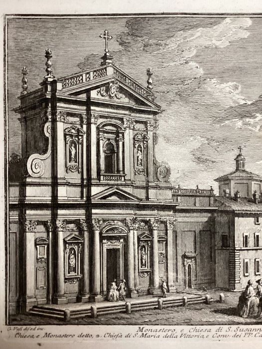 Giuseppe Vasi (1710-1782) - Monastero e Chiesa di S.Susanna delle Monache Cisterciensi