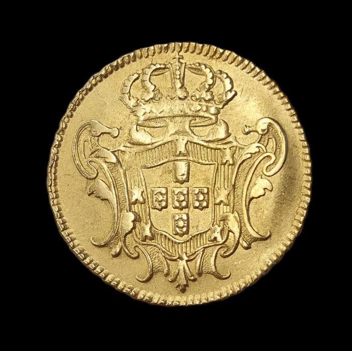 Portugal. D. João V (1706-1750). Meia Peça (3.200 Reis) 1729 - Lisboa - Escudo do 7º Tipo -  Muito Rara