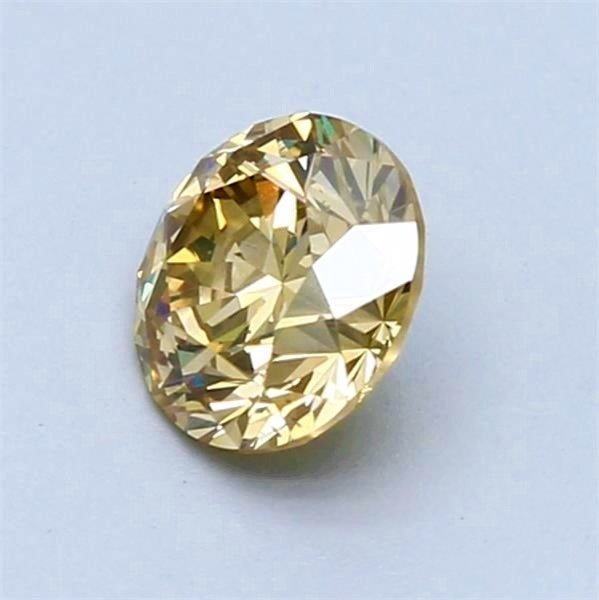 Ingen mindstepris - 1 pcs Diamant  (Naturfarvet)  - 1.01 ct - Rund - Fancy Brunlig Gul - SI1 - Gemological Institute of America (GIA)