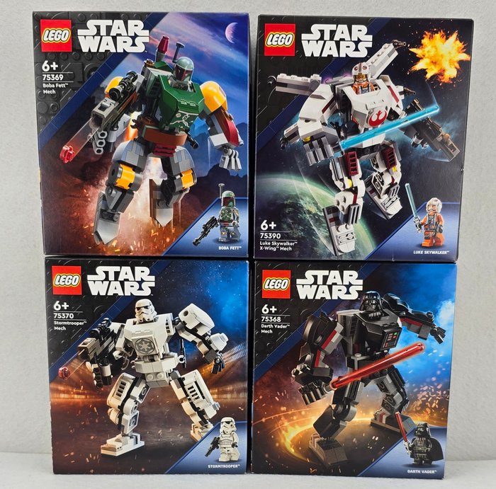 Lego - Star Wars - 75368 - Darth Vader Mech / 75369 Boba Fett Mech / 75370 - Stormtrooper Mech / 75390 - Luke Skywalker - 2020+