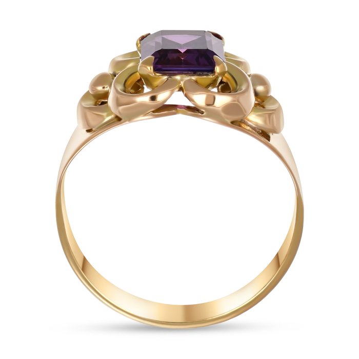 Ring - 18 kraat Gulguld -  2.00ct. tw. Ametyst