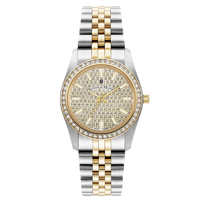 Jacques Du Manoir - Inspiration Glamour Two-Tone Watch - Brand New - Ingen mindstepris - JWL01103 - Kvinder - 2011-nu