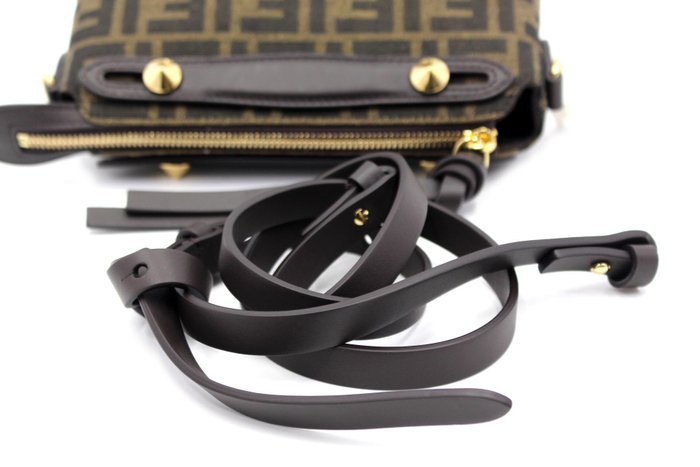 Fendi - Fendi Mini Bag Tessuto Marrone - Crossbody-taske