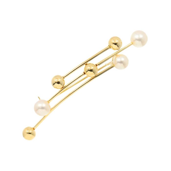 Mikimoto - Broche - 18 kraat Gulguld