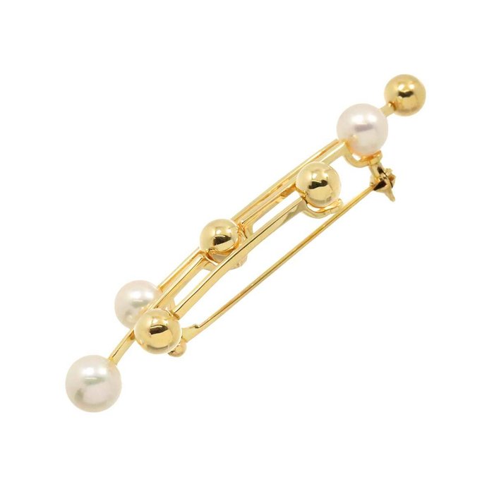 Mikimoto - Broche - 18 kraat Gulguld