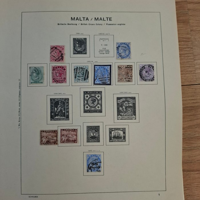 Malta 1885/1979 - samling på gamle blade