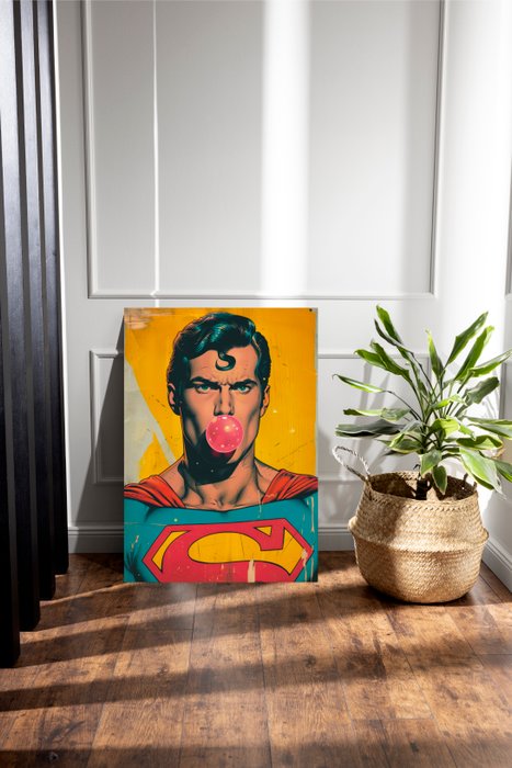 Andrea Di Martino ANDSAL 1991 - Superman Bubblegum Street Pop Art Limited Edition