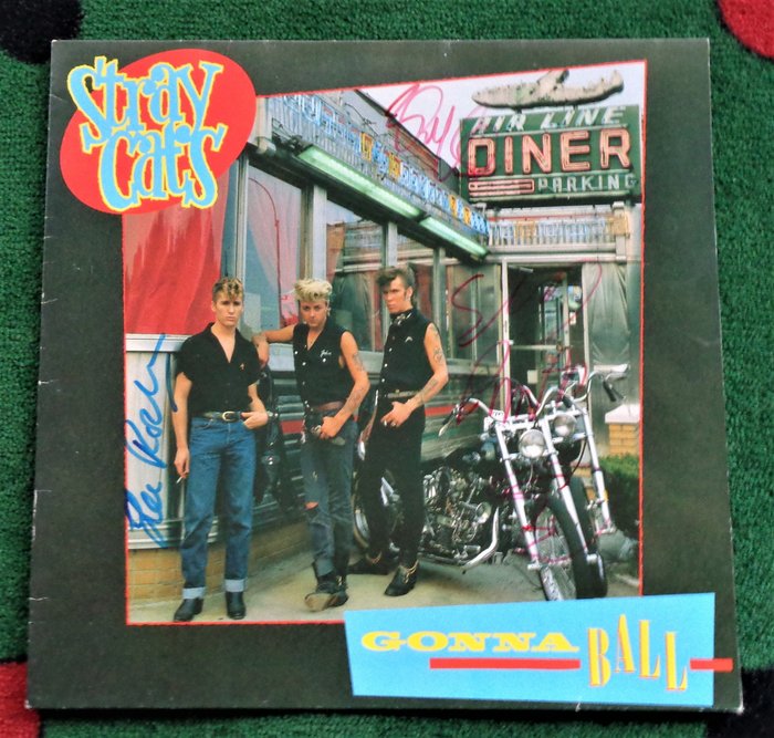 Stray Cats - Multiple artists - Gonna Ball - LP - Signed by Brian Setzer, Lee Rocker and Slim Jim Phantom - LP-album - 1981/1981