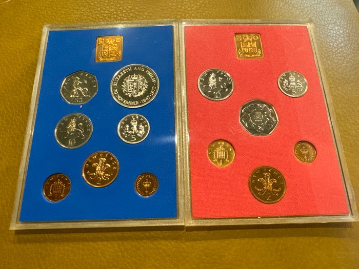 Storbritannien. 1972 und 1973 Coinage of Great Britain and Ireland  (Ingen mindstepris)