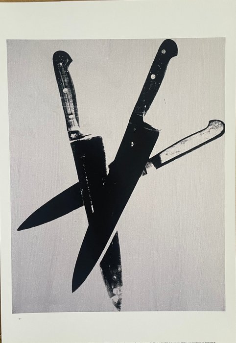 Andy Warhol (after) - (1928-1987), Knives c. 1981-82, (three block) copyright 2013 The Andy Warhol Foundation for the