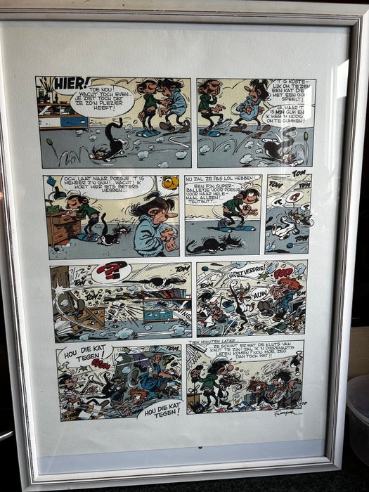 Franquin - 1 Silkscreen - Guust Flater - Gaston Lagaffe board