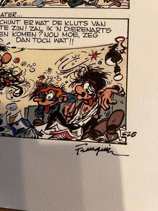 Franquin - 1 Silkscreen - Guust Flater - Gaston Lagaffe board