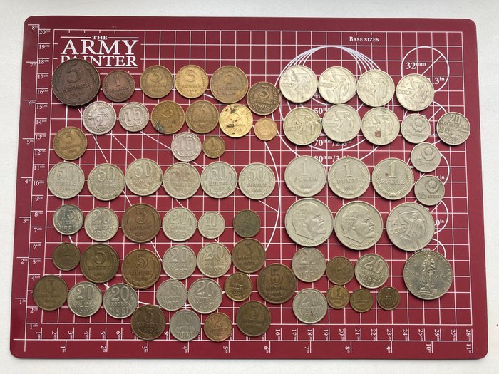 Rusland Sovjetunionen (USSR) A Lot of 69x Soviet Coins 1924-1991  (Ingen mindstepris)