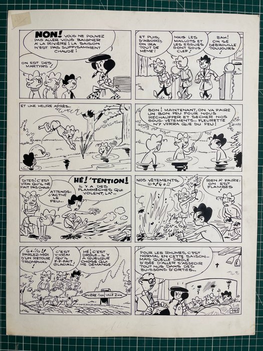 Greg - 1 Original page - Fleurette - 1960