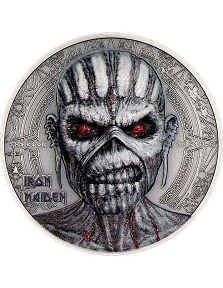 Cook-øerne. 10 Dollars 2024 Book of Souls Iron Maiden, 2 Oz (.999)