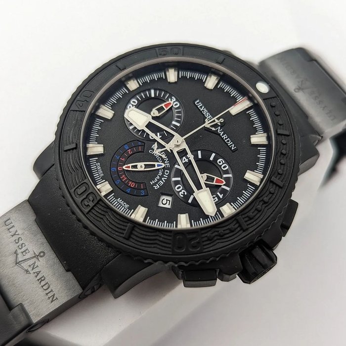 Ulysse Nardin - Maxi Marine Black Sea Chronograph 46mm - 353-92-3C - Mænd - 2011-nu