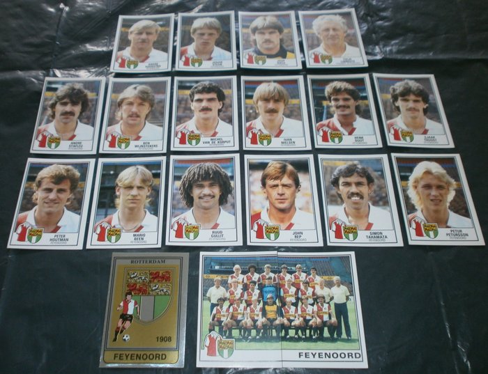 Panini - Voetbal 85 - Feyenoord - Including Ruud Gullit - (19/19) Complete loose Sticker Set