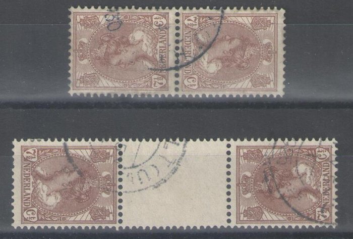 Holland 1924 - Wilhelmina drejetrykpar - NVPH 61b + 61c