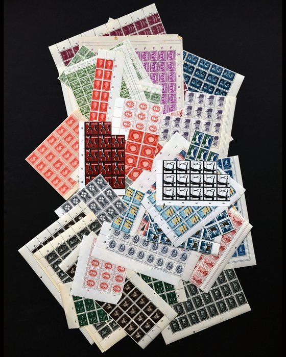 Holland 1940/1965 - Samling af skind og markdele, inklusive Winter Aid 1944 - O.a. NVPH 405, 423/427, 432, 443, etc