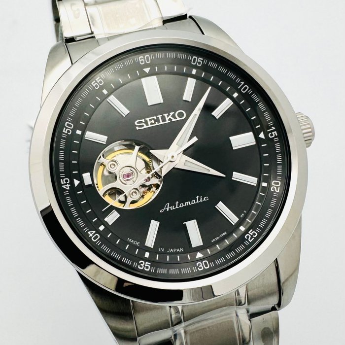 Seiko - Open Heart Automatic Black Dial - Ingen mindstepris - Mænd - 2011-nu